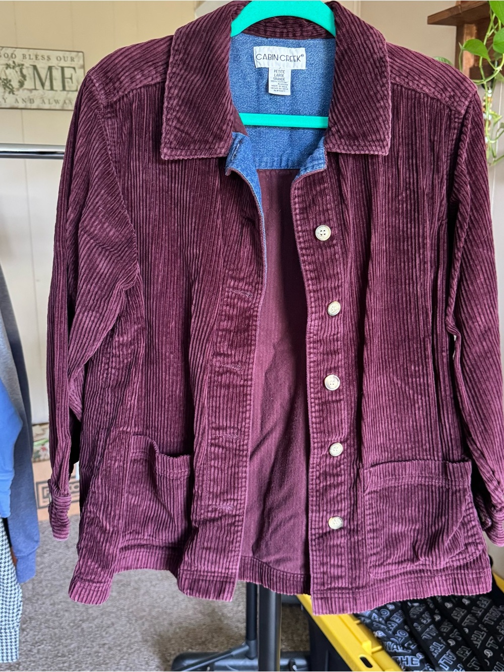 Vintage Cabin Creek Corduroy Jacket in Plum Eggplant Purple Barn Chore 90’s